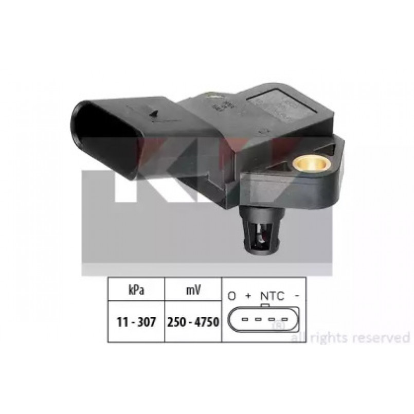493 075 KW Датчик тиску повітря(вакуума) (аналог EPS 1.993.075/Facet 10.3075 ) — фото товара