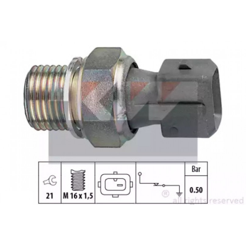 500 116 KW Датчик тиску масла (аналог EPS 1.800.116/Facet 7.0116 ) — фото товара