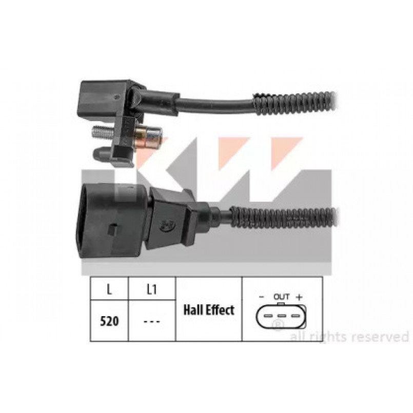 453 443 KW Датчик  р/вала,  к/вала (аналог EPS 1.953.443/Facet 9.0443 ) — фото товара