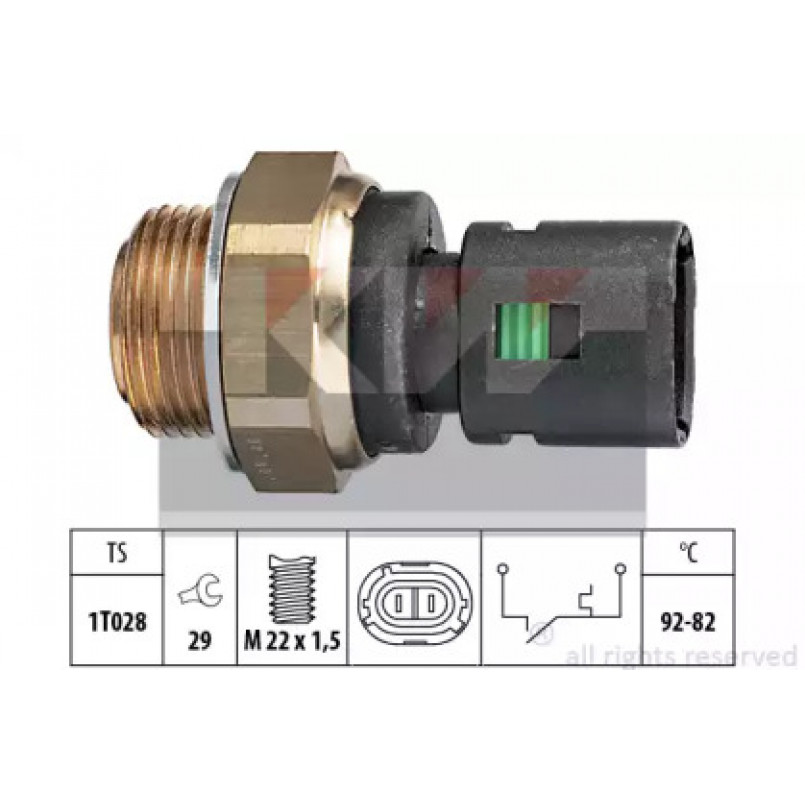 550 128 KW Датчик включення вентилятора (аналог EPS 1.850.128/Facet 7.5128 ) — фото товара