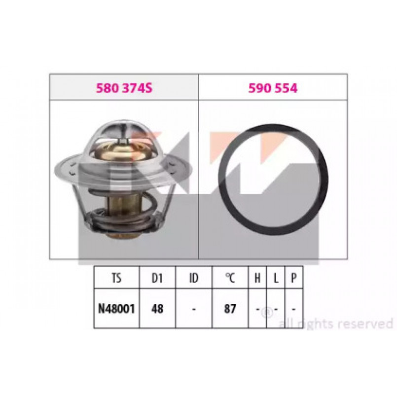 580 374 KW Термостат (аналог EPS 1.880.374/Facet 7.8374 ) — фото товара