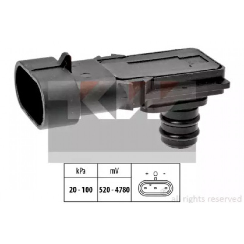 493 023 KW Датчик тиску повітря(вакуума) (аналог EPS 1.993.023/Facet 10.3023 ) — фото товара