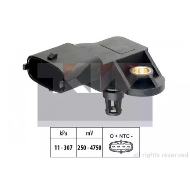 493 082 KW Датчик тиску повітря(вакуума) (аналог EPS 1.993.082/Facet 10.3082 ) — фото товара