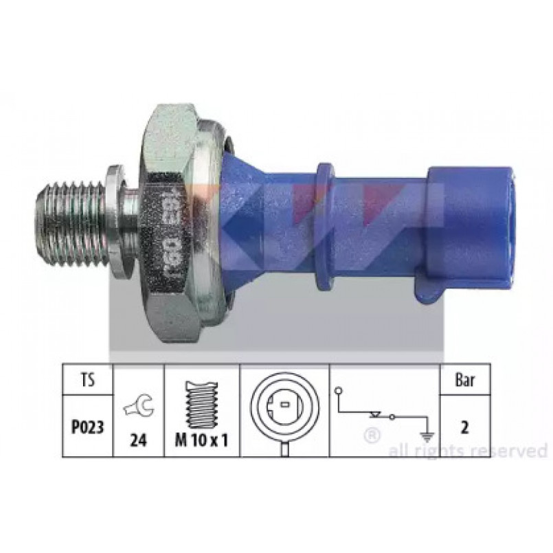 500 163 KW Датчик тиску масла (аналог EPS 1.800.163/Facet 7.0163 ) — фото товара
