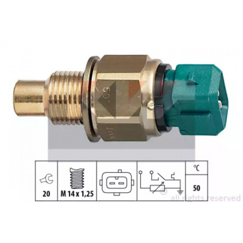 530 554 KW Датчик температури охолодж. рідини/масла/топлива (аналог EPS 1.830.554/Facet 7.3554 ) — фото товара