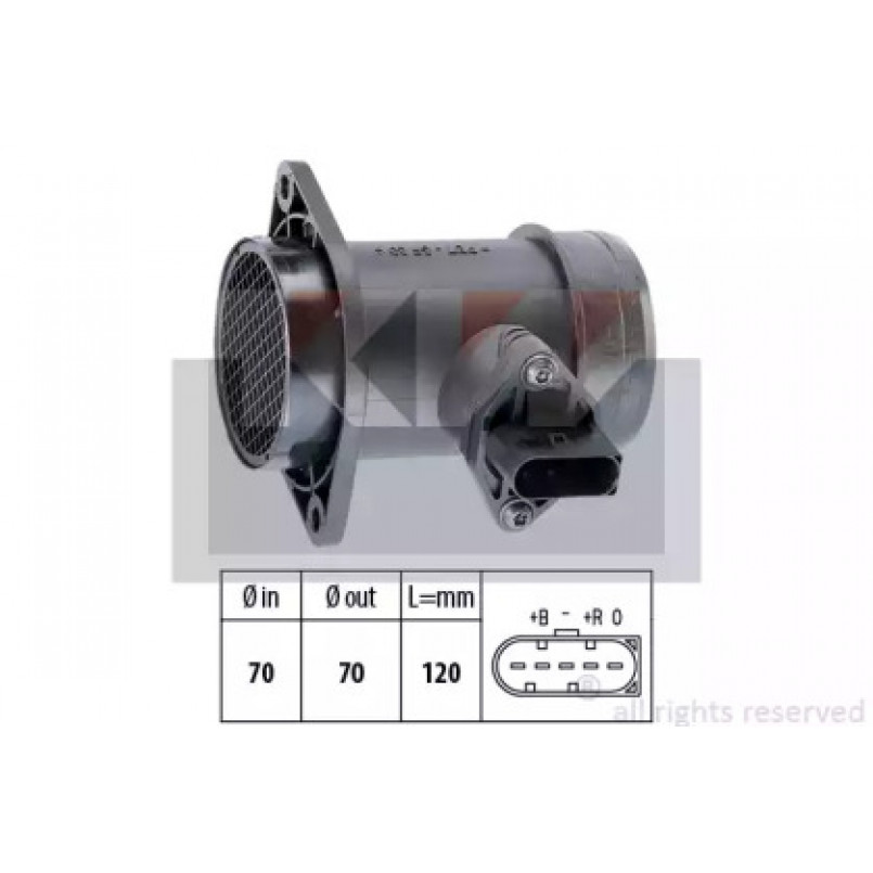 491 192 KW Витратомір повітря  (аналог EPS 1.991.192/Facet 10.1192 ) — фото товара