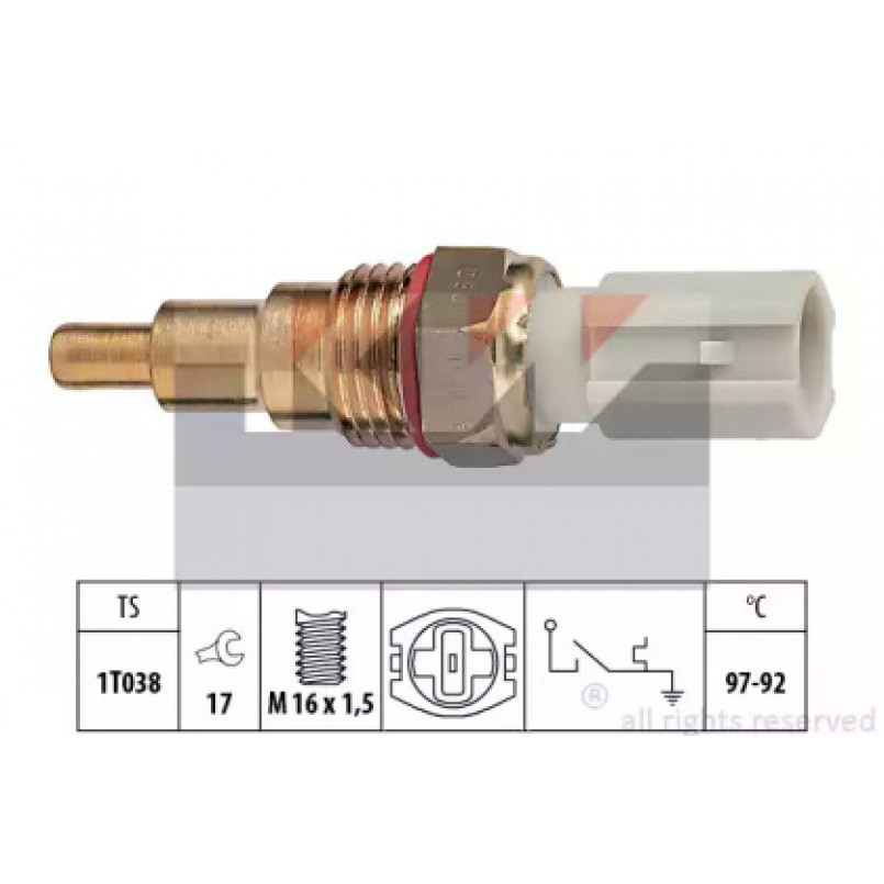 550 189 KW Датчик включення вентилятора (аналог EPS 1.850.189/Facet 7.5189 ) — фото товара