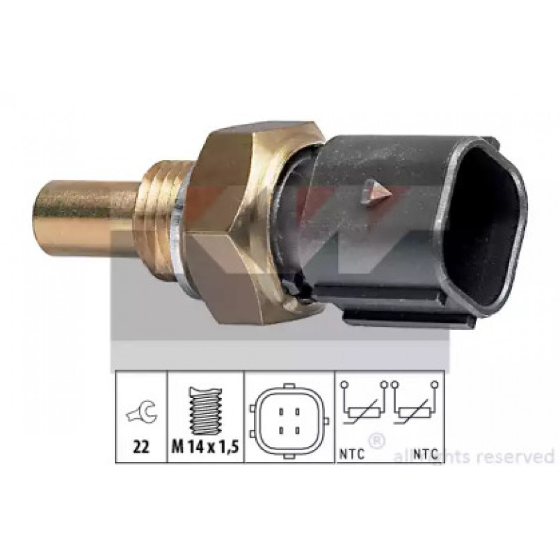 530 316 KW Датчик температури охолодж. рідини/масла/топлива (аналог EPS 1.830.316/Facet 7.3316 ) — фото товара