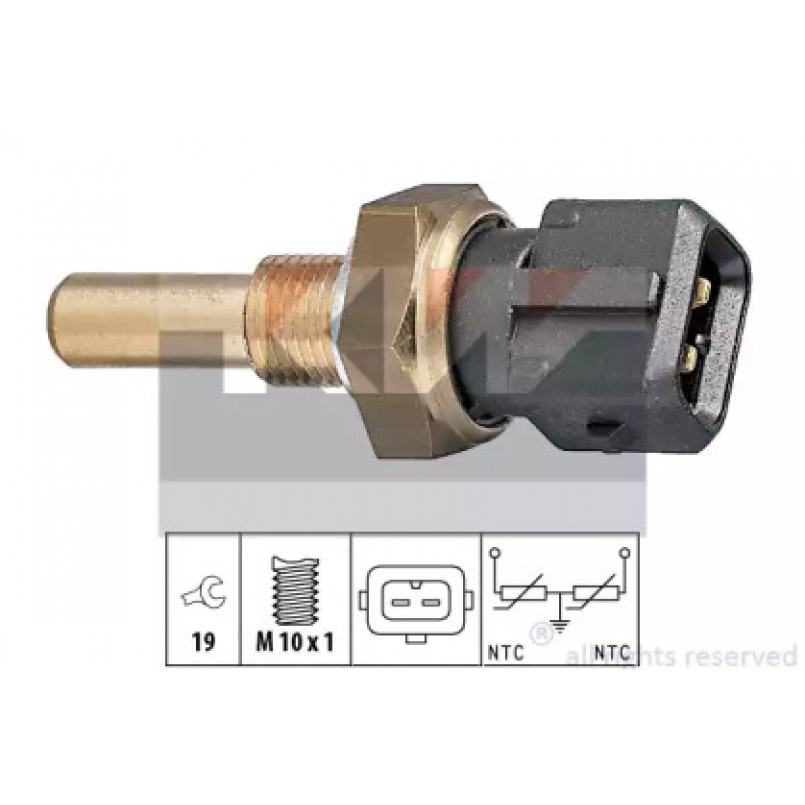 530 229 KW Датчик температури охолодж. рідини/масла/топлива (аналог EPS 1.830.229/Facet 7.3229 ) — фото товара