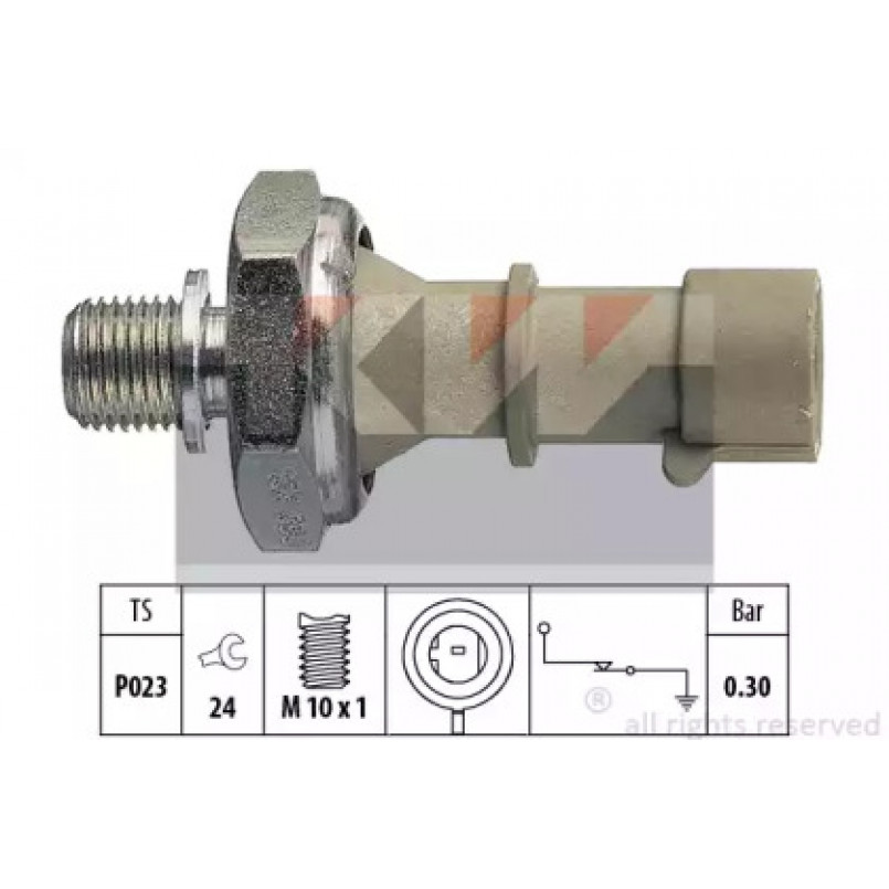 500 162 KW Датчик тиску масла (аналог EPS 1.800.162/Facet 7.0162 ) — фото товара