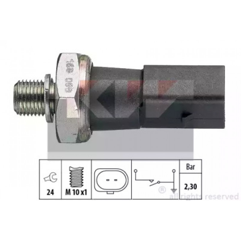 500 190 KW Датчик тиску масла (аналог EPS 1.800.190/Facet 7.0190 ) — фото товара