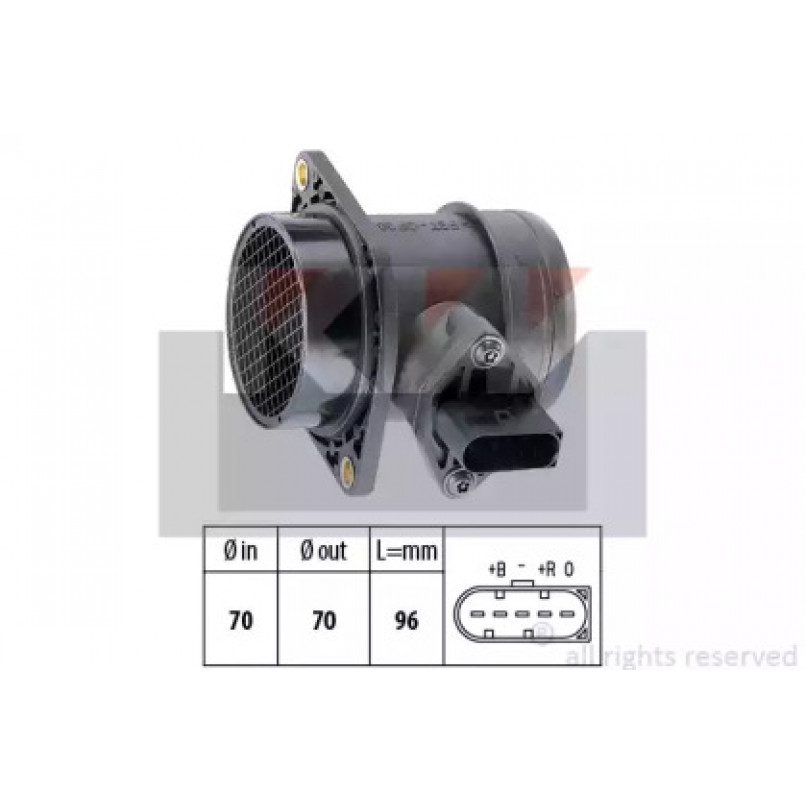 491 284 KW Витратомір повітря  (аналог EPS 1.991.284/Facet 10.1284 ) — фото товара