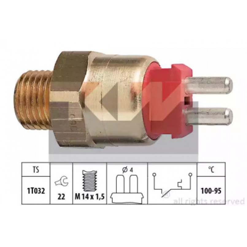 550 169 KW Датчик включення вентилятора (аналог EPS 1.850.169/Facet 7.5169 ) — фото товара