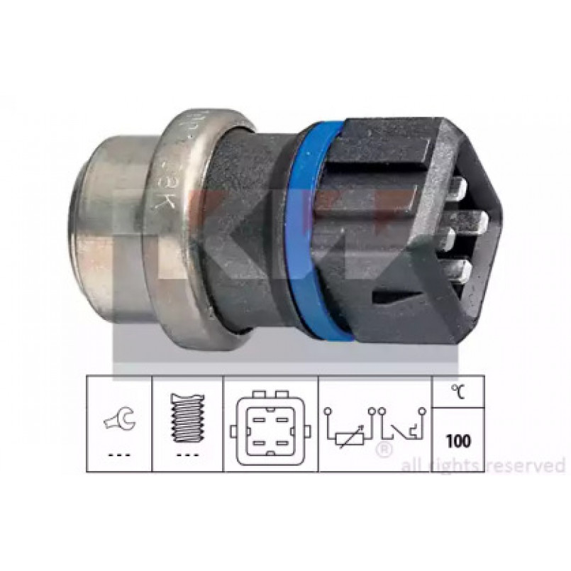 530 536 KW Датчик температури охолодж. рідини/масла/топлива (аналог EPS 1.830.536/Facet 7.3536 ) — фото товара