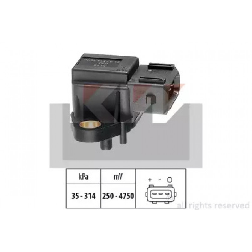 493 116 KW Датчик тиску повітря(вакуума) (аналог EPS 1.993.116/Facet 10.3116 ) — фото товара