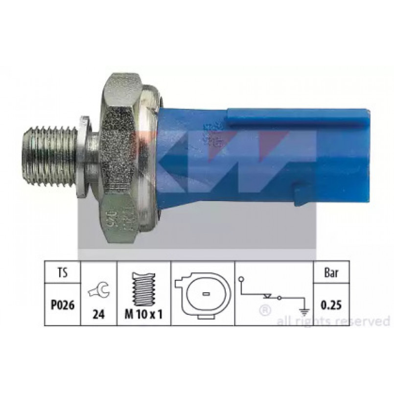 500 133 KW Датчик тиску масла (аналог EPS 1.800.133/Facet 7.0133 ) — фото товара