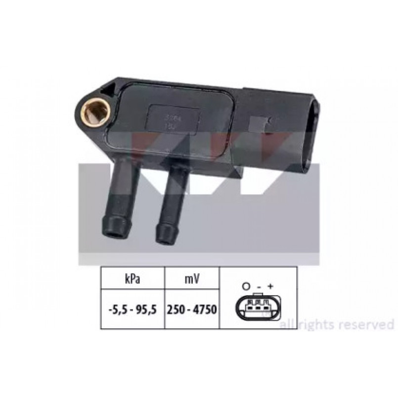 493 264 KW Датчик тиску вихлопних газів (аналог EPS 1.993.264/Facet 10.3264 ) — фото товара