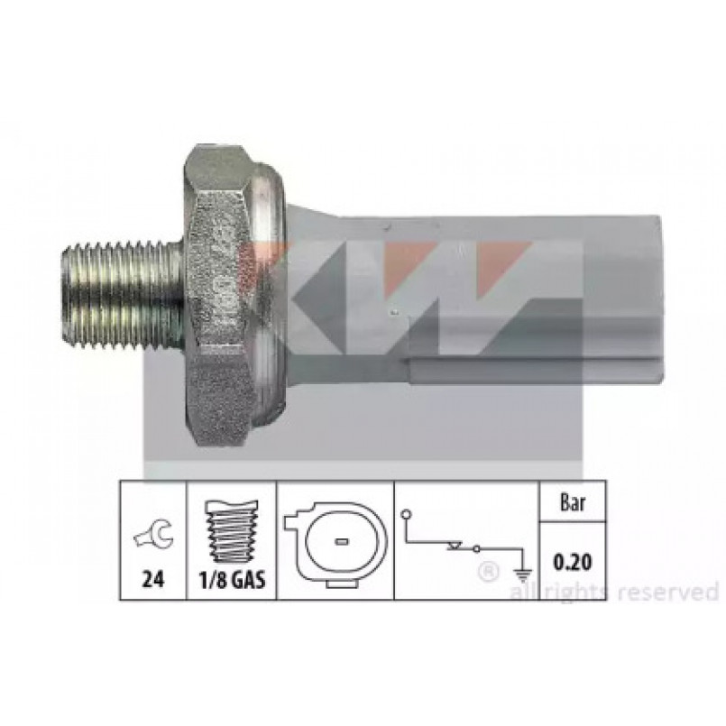 500 187 KW Датчик тиску масла (аналог EPS 1.800.187/Facet 7.0187 ) — фото товара