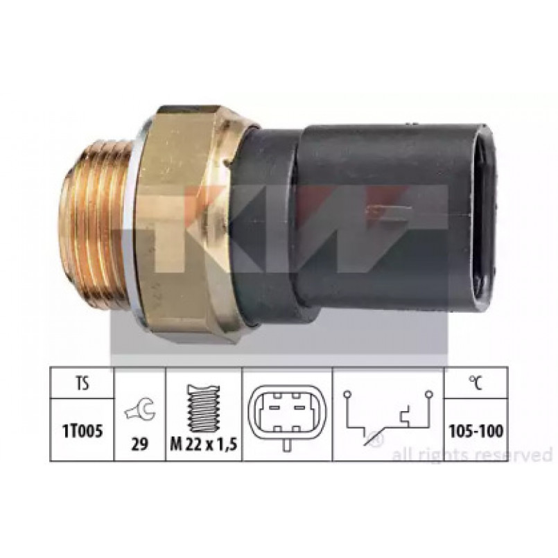 550 241 KW Датчик включення вентилятора (аналог EPS 1.850.241/Facet 7.5241 ) — фото товара