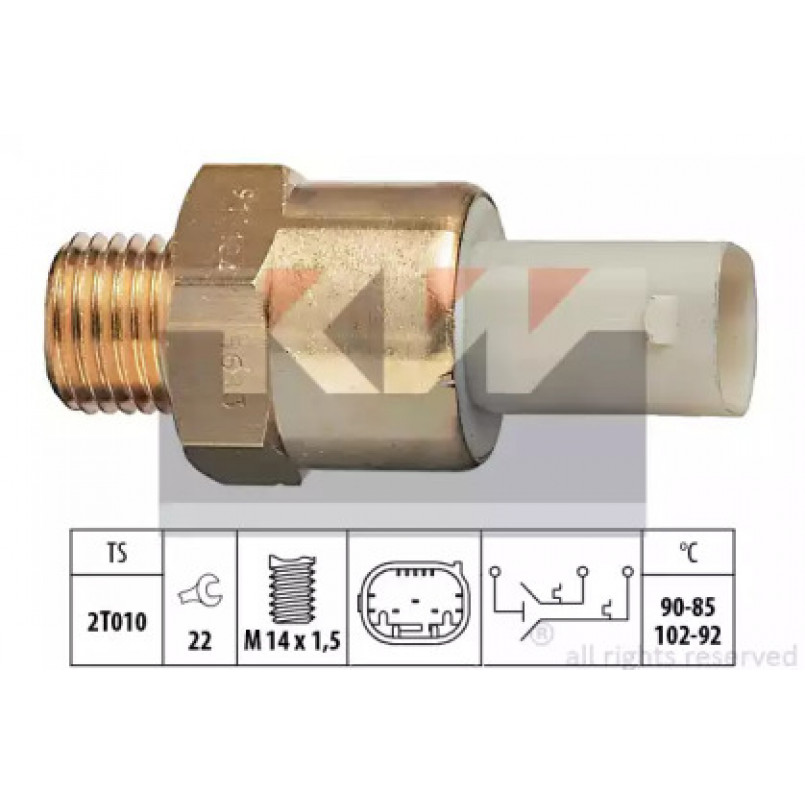550 683 KW Датчик включення вентилятора (аналог EPS 1.850.683/Facet 7.5683 ) — фото товара