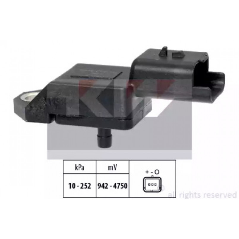493 113 KW Датчик тиску повітря(вакуума) (аналог EPS 1.993.113/Facet 10.3113 ) — фото товара
