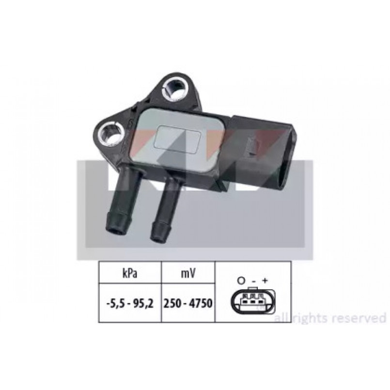 493 297 KW Датчик тиску вихлопних газів (аналог EPS 1.993.297/Facet 10.3297 ) — фото товара