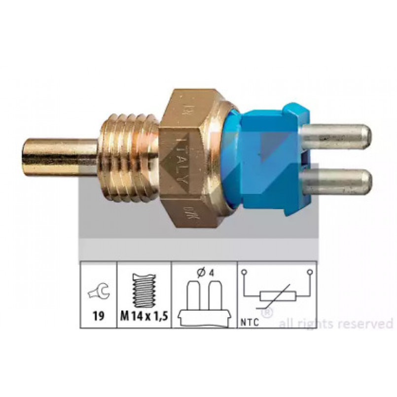 530 139 KW Датчик температури охолодж. рідини/масла/топлива (аналог EPS 1.830.139/Facet 7.3139 ) — фото товара