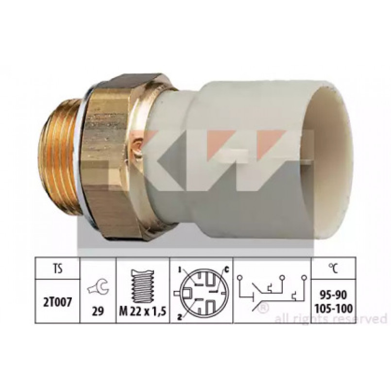 550 688 KW Датчик включення вентилятора (аналог EPS 1.850.688/Facet 7.5688 ) — фото товара