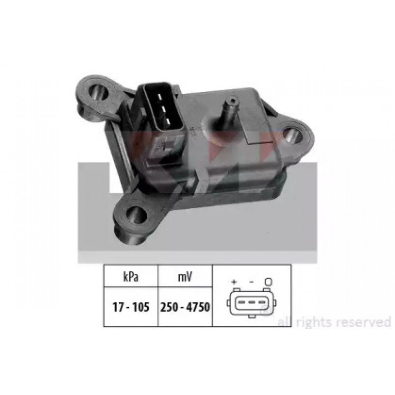 493 003 KW Датчик тиску повітря(вакуума) (аналог EPS 1.993.003/Facet 10.3003 ) — фото товара