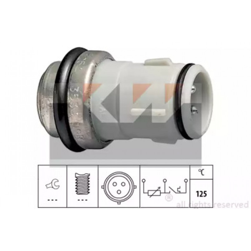 530 533 KW Датчик температури охолодж. рідини/масла/топлива (аналог EPS 1.830.533/Facet 7.3533 ) — фото товара