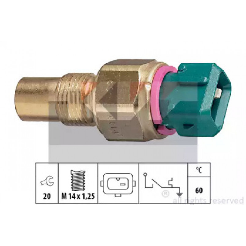 540 114 KW Датчик включення вентилятора (аналог EPS 1.840.114/Facet 7.4114 ) — фото товара