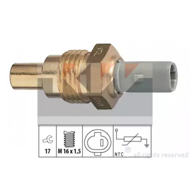 530 161 KW Датчик температури охолодж. рідини/масла/топлива (аналог EPS 1.830.161/Facet 7.3161 ) — фото товара