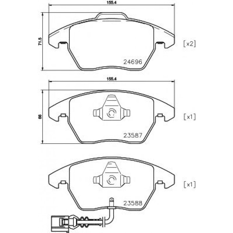 2469602 TEXTAR Гальмівні колодки до дисків — фото товара