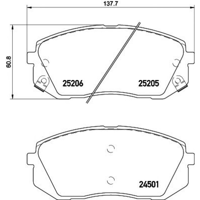 2520501 TEXTAR Гальмівні колодки до дисків — фото товара