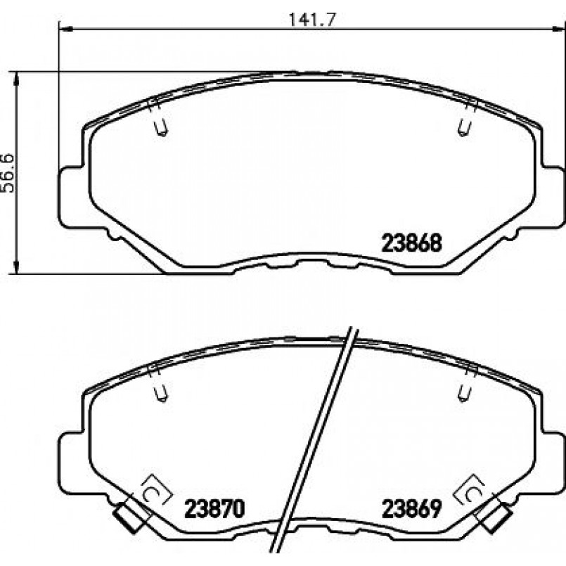 2386801 TEXTAR Гальмівні колодки до дисків — фото товара