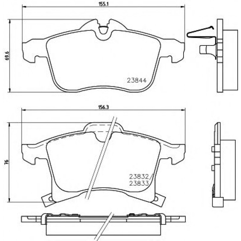 2383201 TEXTAR Гальмівні колодки до дисків — фото товара