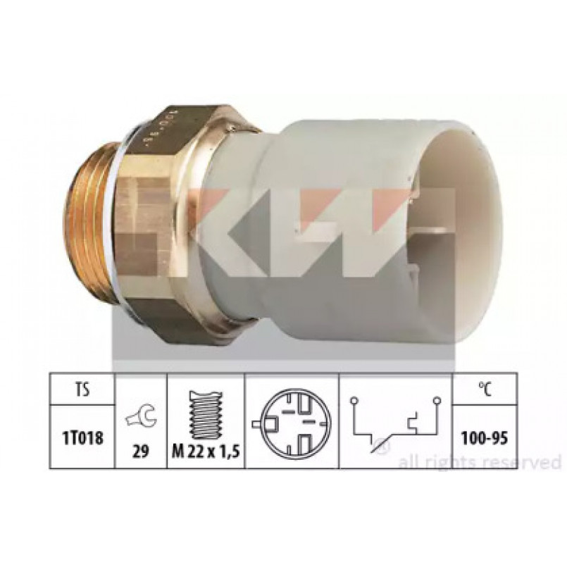550 147 KW Датчик включення вентилятора (аналог EPS 1.850.147 /Facet 7.5147 ) — фото товара