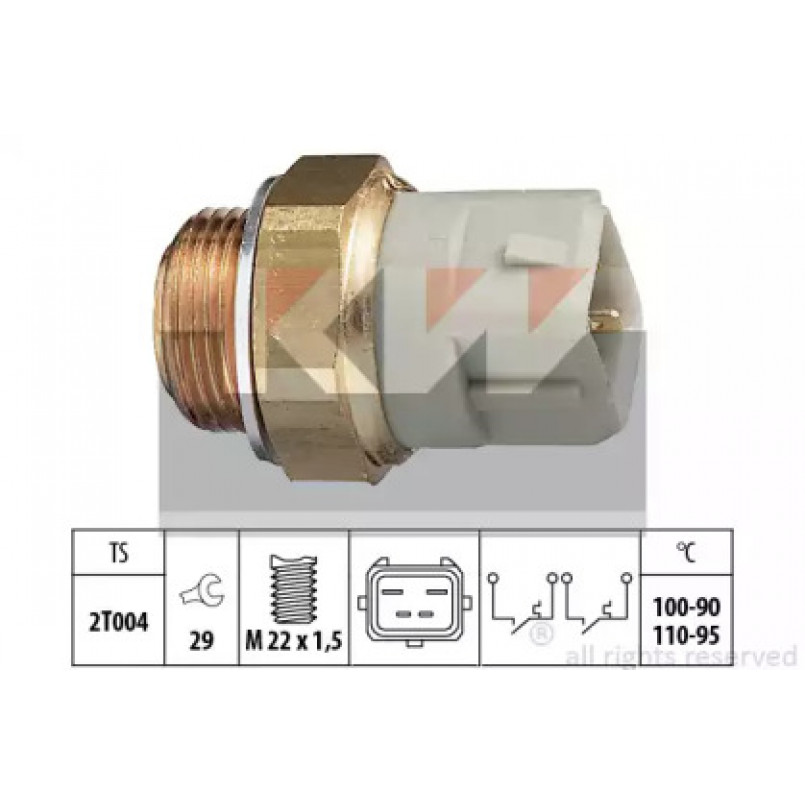 550 624 KW Датчик включення вентилятора (аналог EPS 1.850.624 /Facet 7.5624 ) — фото товара