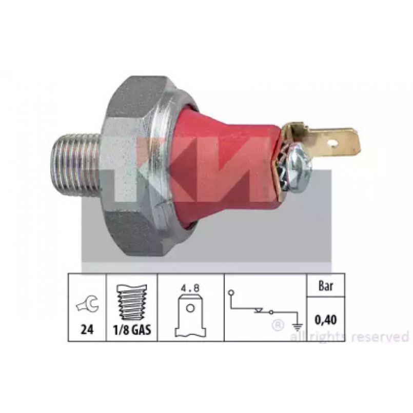 500 173 KW Датчик тиску масла (аналог EPS 1.800.173 /Facet 7.0173 ) — фото товара