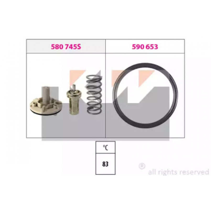 580 745 KW Термостат (аналог EPS 1.880.745 /Facet 7.8745 ) — фото товара