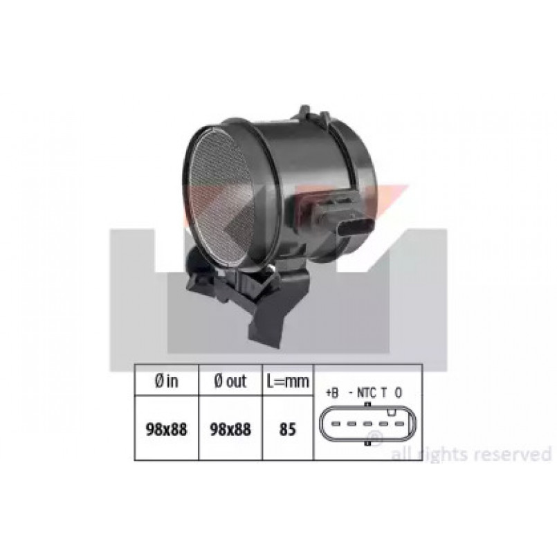 491 355 KW Витратомір повітря  (аналог EPS 1.991.355 /Facet 10.1355 ) — фото товара