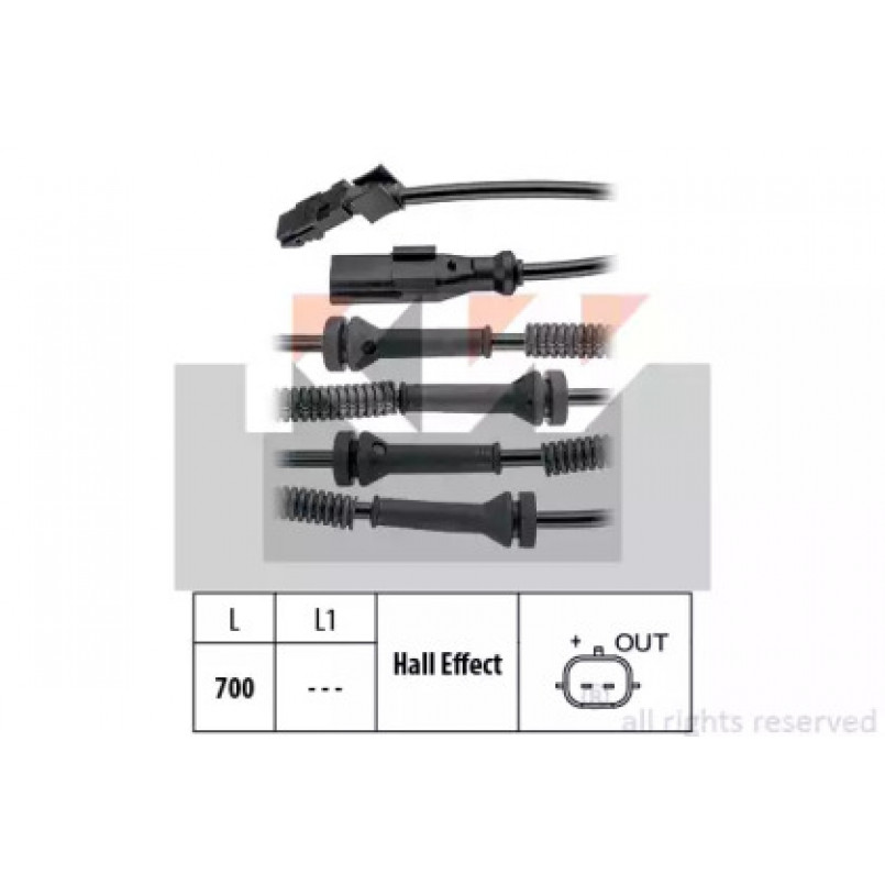 460 146 KW Датчик ABS (аналог EPS 1.960.146 /Facet 21.0146 ) — фото товара