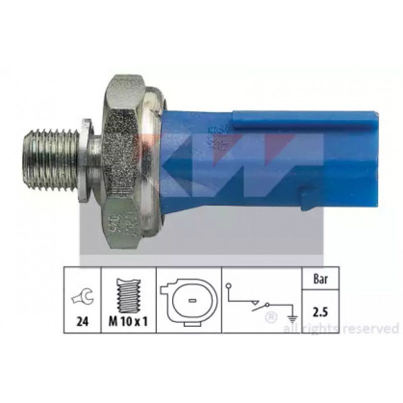 500 192 KW Датчик тиску масла (аналог EPS 1.800.192 /Facet 7.0192 ) — фото товара