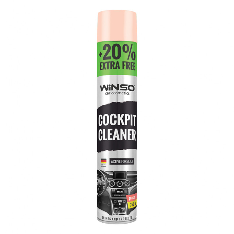 Поліроль для панелі приладів WINSO Cockpit Cleaner 750ml, персик (12шт/ящ) — фото товара Поліроль для панелі приладів WINSO Cockpit Cleaner 750ml, персик (12шт/ящ) — фото товара