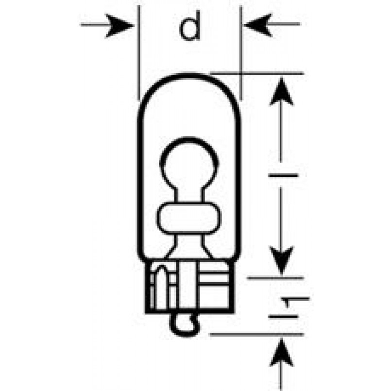 2825-UNV OSRAM Лампа W5W 12V 5W W2.1x9.5d ORIGINAL — фото товара №2