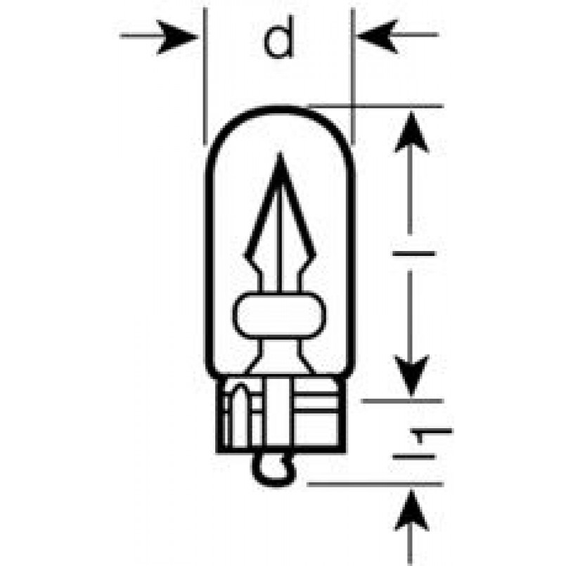 2821-UNV OSRAM Лампа W3W 12V 3W W2.1x9.5d ORIGINAL — фото товара №2