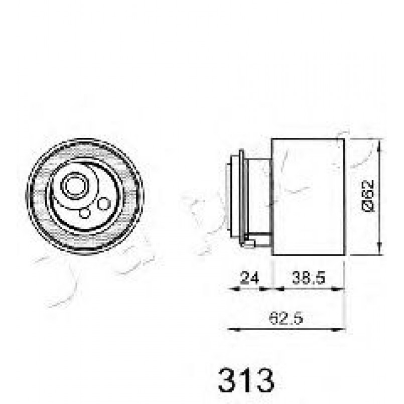 45313 JAPKO-Ролик модуля натягувача ременя — фото товара №2