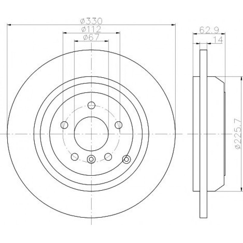92150803 TEXTAR Диск гальмівний — фото товара