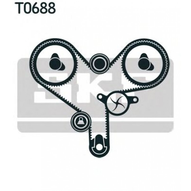 VKMC 91304 SKF - Насос охолоджуючої рідини + комплект зубчатого ремня — фото товара №1