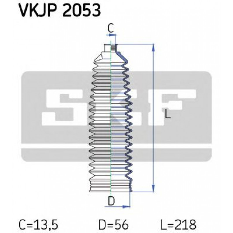 VKJP 2053 SKF - Пильовик привідного валу — фото товара №1